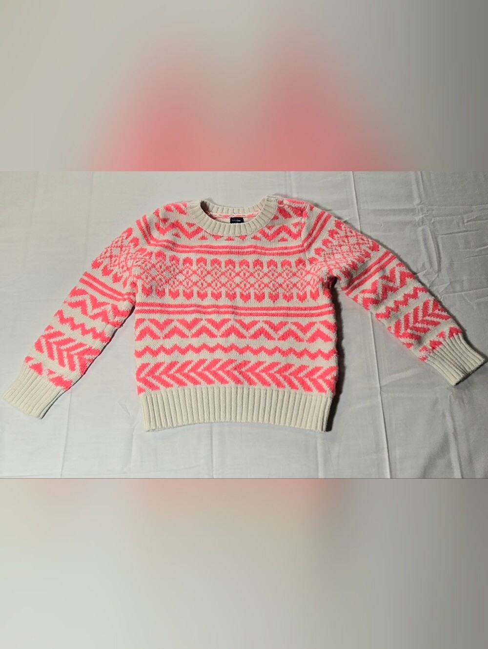 BabyGap 2T Neon Pink Fair Isle Nordic Sweater 2013